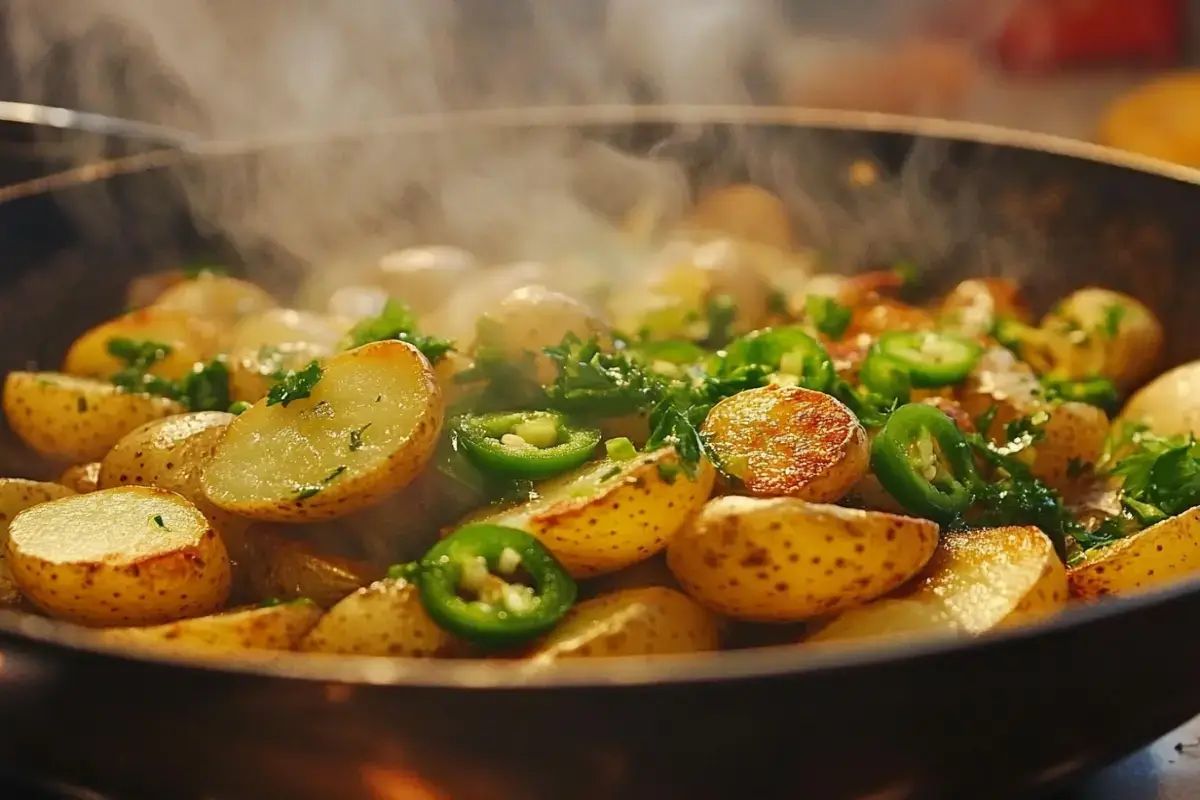 How does Bobby Flay make potato salad?