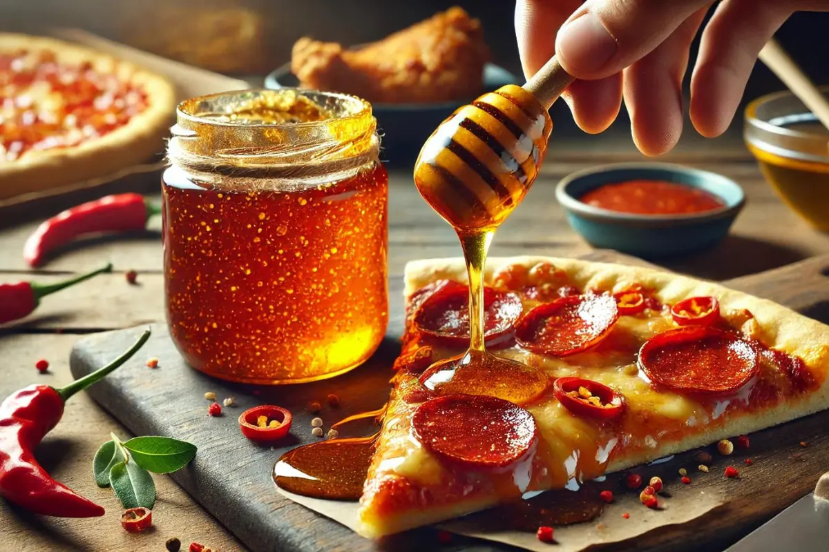 What is hot honey sauce made of?